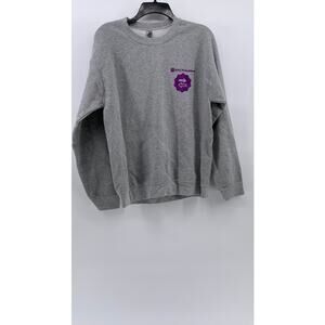 GILDAN Heather Gray Crewneck Graphic Sweatshirt SZ M